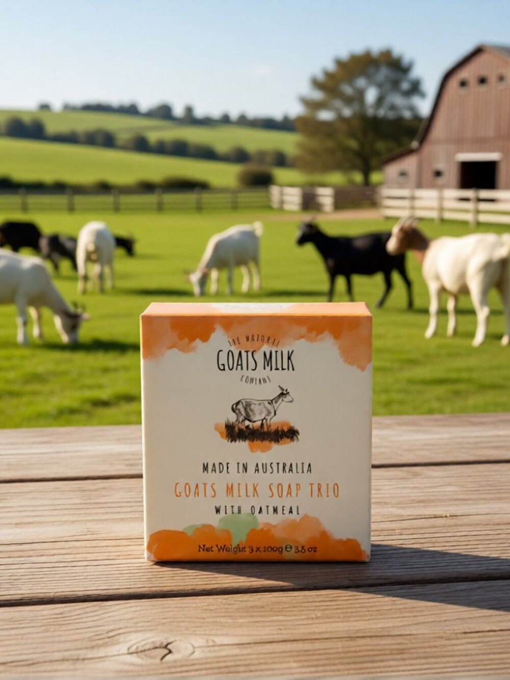 Goats Milk Soap Bars with Oatmeal for Dry Sensitive Skin 3pc
